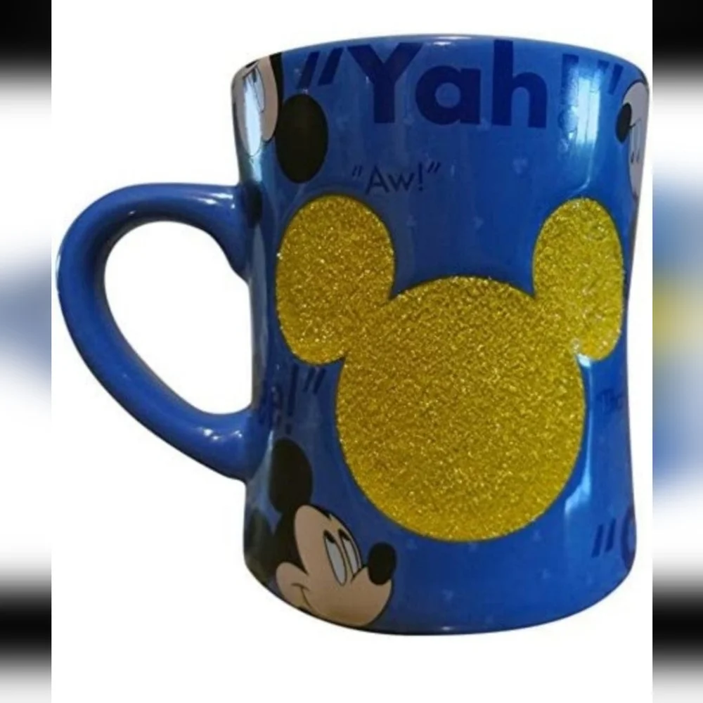 Mickey Mouse Quotes Glass Beaded Ceramic Mug‎ - Disney Parks